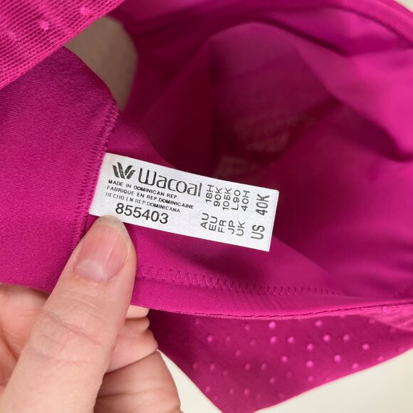 Wacoal Womens Pink Bra US 40K Underwire Back Appeal Underwire 855403 - Picture 5 of 6